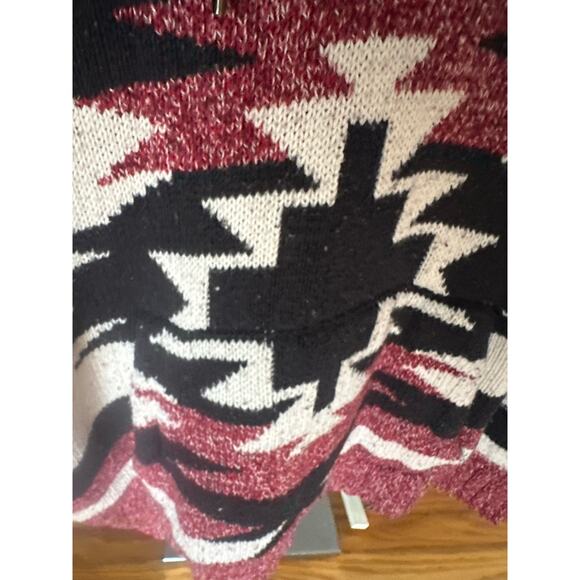 American Eagle Aztec Tribal Hoodie – Red/White/Black, Men's Size L - Picture 3 of 8